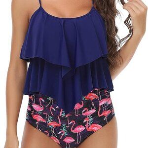 (BUY 2 GET 1 FREE  )Women Bikini Set Tank Top High Waist Bottom